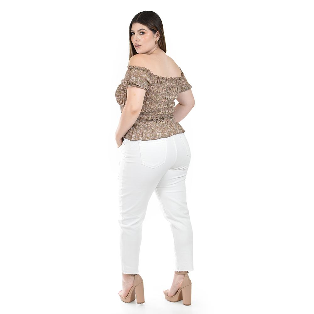 Foto 4 pulgar | Blusa Smock Café para Mujer