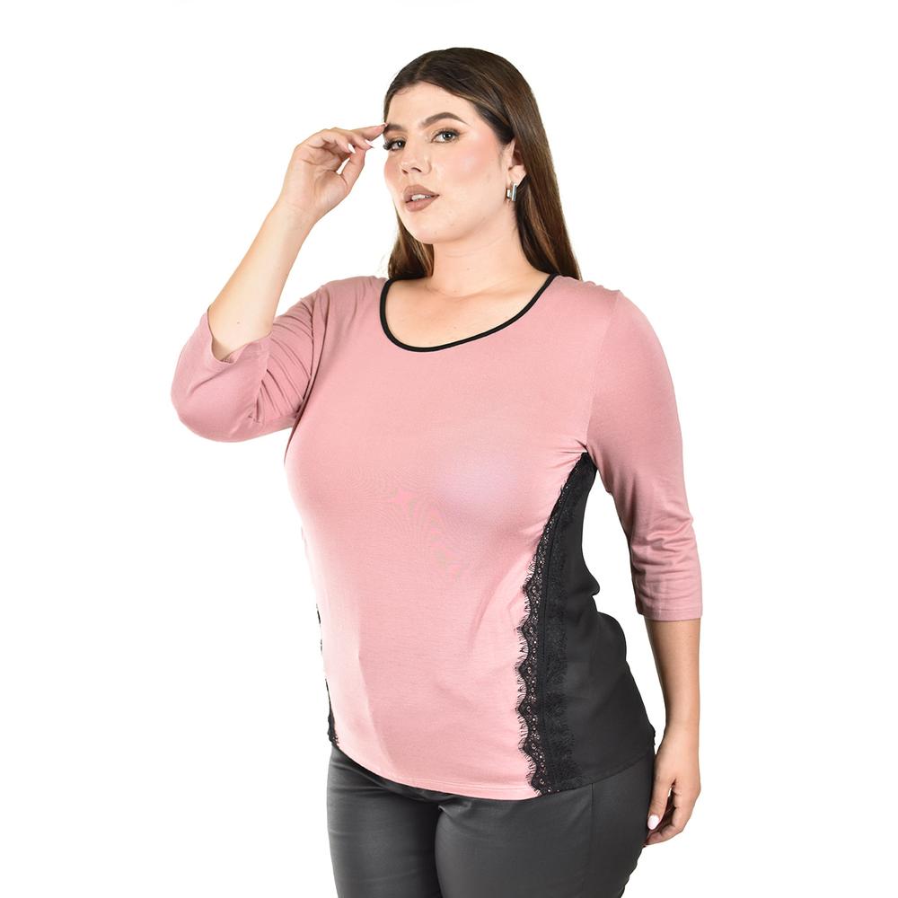 Foto 1 | Blusa Roman Fashion Rosa para Mujer