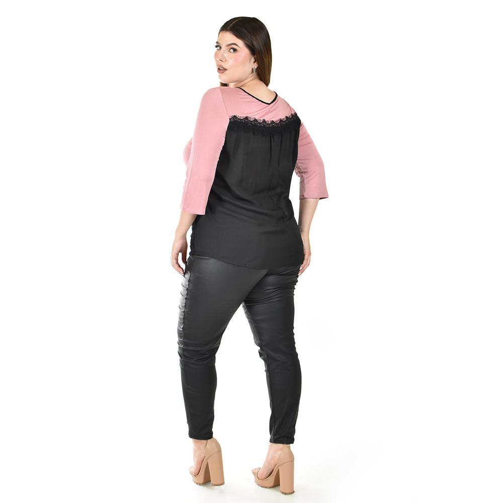 Foto 3 | Blusa Roman Fashion Rosa para Mujer
