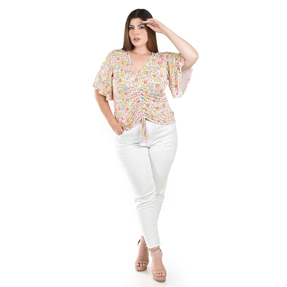 Foto 5 pulgar | Blusa con Jareta Ajustable Roman Fashion para Mujer