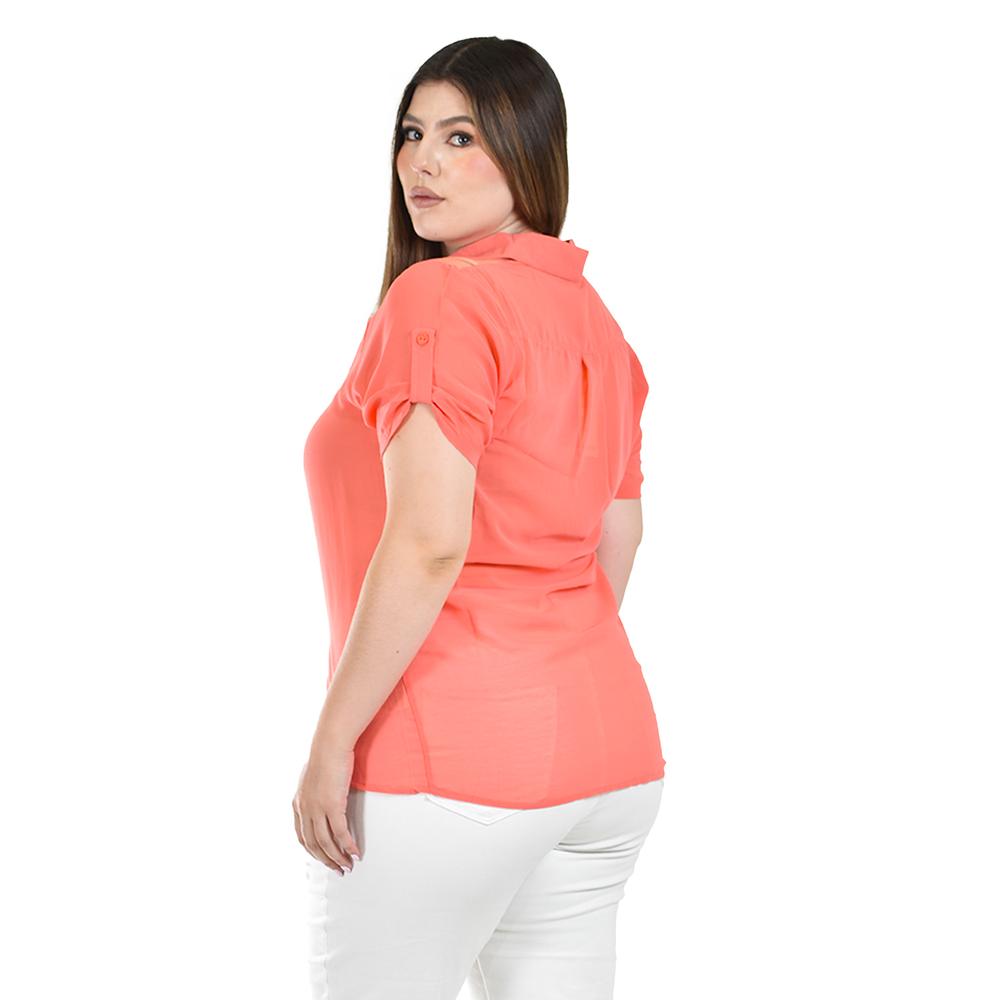 Foto 4 pulgar | Blusa con Trasparencias y Bordado Roman Fashion para Mujer