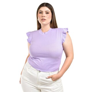 Foto 1 | Top de Canale con Olán Roman Fashion Lila para Mujer
