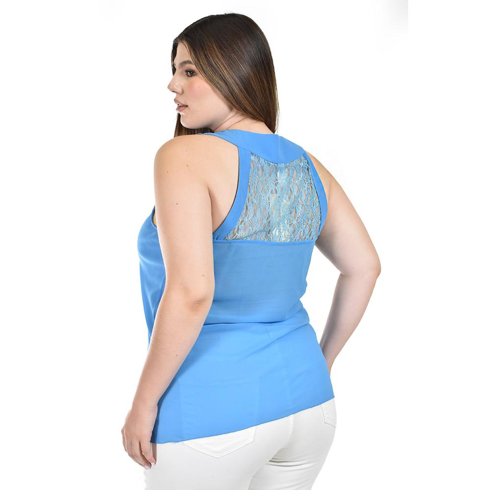 Foto 4 pulgar | Blusa con Escarolas Roman Fashion para Mujer