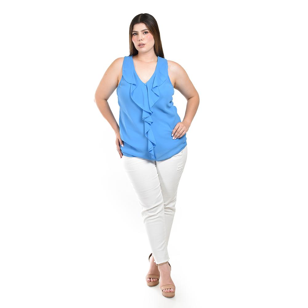 Foto 5 pulgar | Blusa con Escarolas Roman Fashion para Mujer