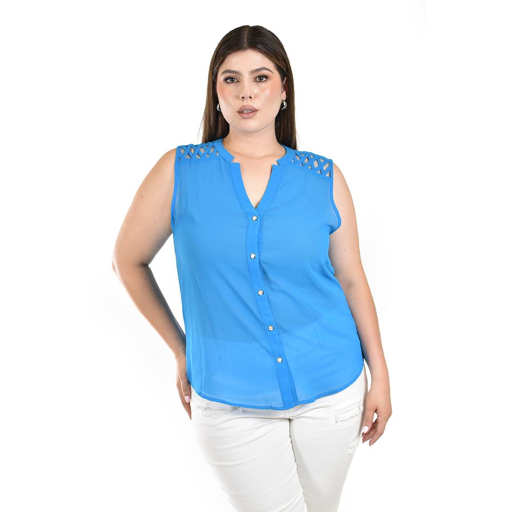 Foto 2 pulgar | Blusa con Detalle Cut Out Roman Fashion para Mujer