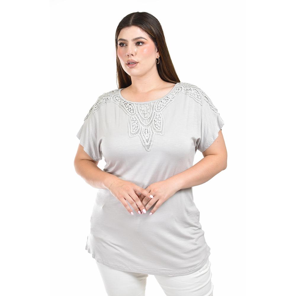 Foto 1 | Blusa con Detalle de Encaje Roman Fashion para Mujer