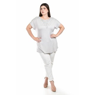 Foto 4 | Blusa con Detalle de Encaje Roman Fashion para Mujer