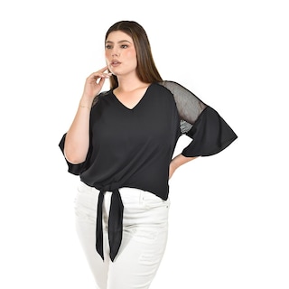 Foto 1 | Blusa con Transparencias Roman Fashion para Mujer