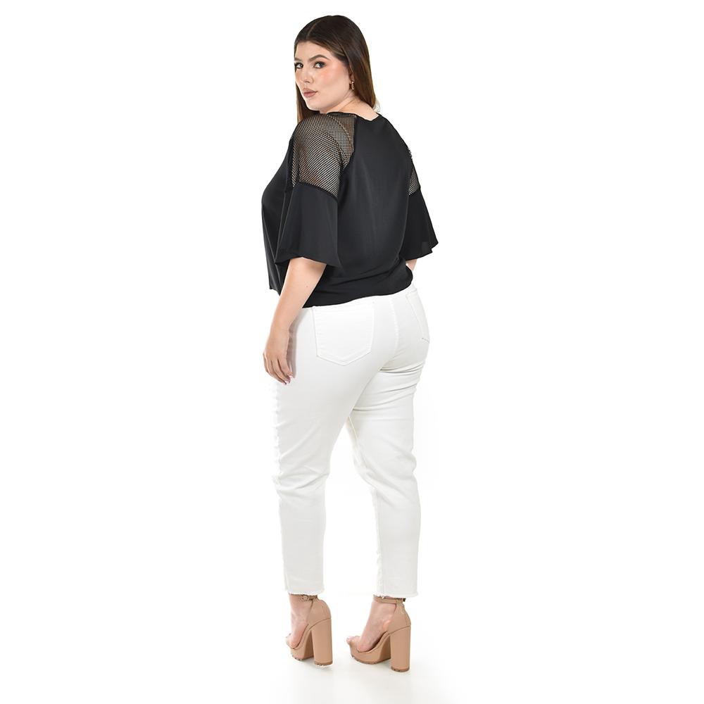 Foto 3 | Blusa con Transparencias Roman Fashion para Mujer