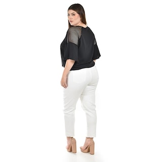 Foto 3 | Blusa con Transparencias Roman Fashion para Mujer
