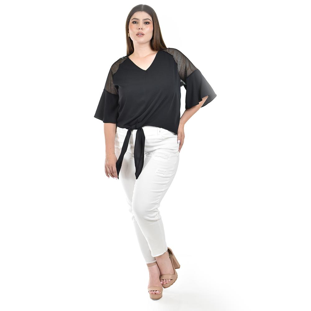 Foto 5 pulgar | Blusa con Transparencias Roman Fashion para Mujer