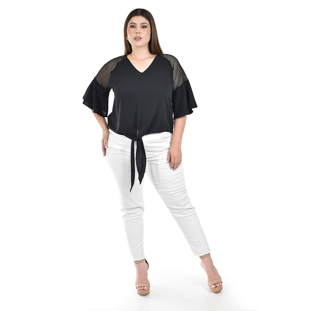 Foto 6 pulgar | Blusa con Transparencias Roman Fashion para Mujer