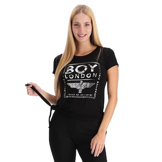 Foto 1 | Blusa Dama Letras Plata Con Nudos A Los Costados Boy London