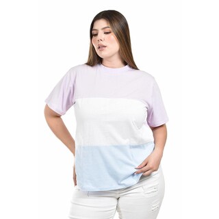 Foto 1 | Playera Tricolor Roman Fashion para Mujer