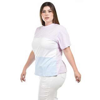 Foto 2 | Playera Tricolor Roman Fashion para Mujer