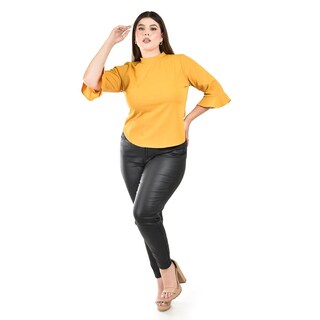 Foto 1 | Blusa Manga 3/4 con Olán Roman Fashion para Mujer