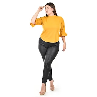 Foto 5 | Blusa Manga 3/4 con Olán Roman Fashion para Mujer