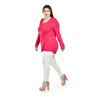 Foto 2 | Blusa con Encaje y Escote Cruzado Roman Fashion para Mujer