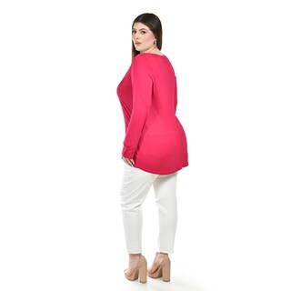 Foto 3 | Blusa con Encaje y Escote Cruzado Roman Fashion para Mujer