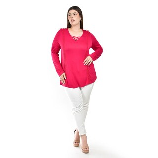 Foto 4 | Blusa con Encaje y Escote Cruzado Roman Fashion para Mujer