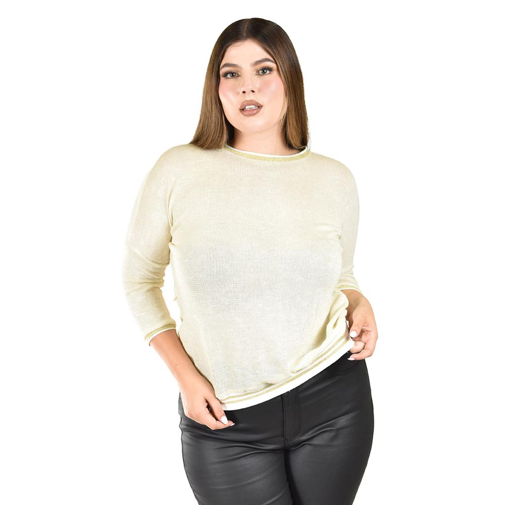 Foto 2 pulgar | Blusa Tejida Roman Fashion para Mujer