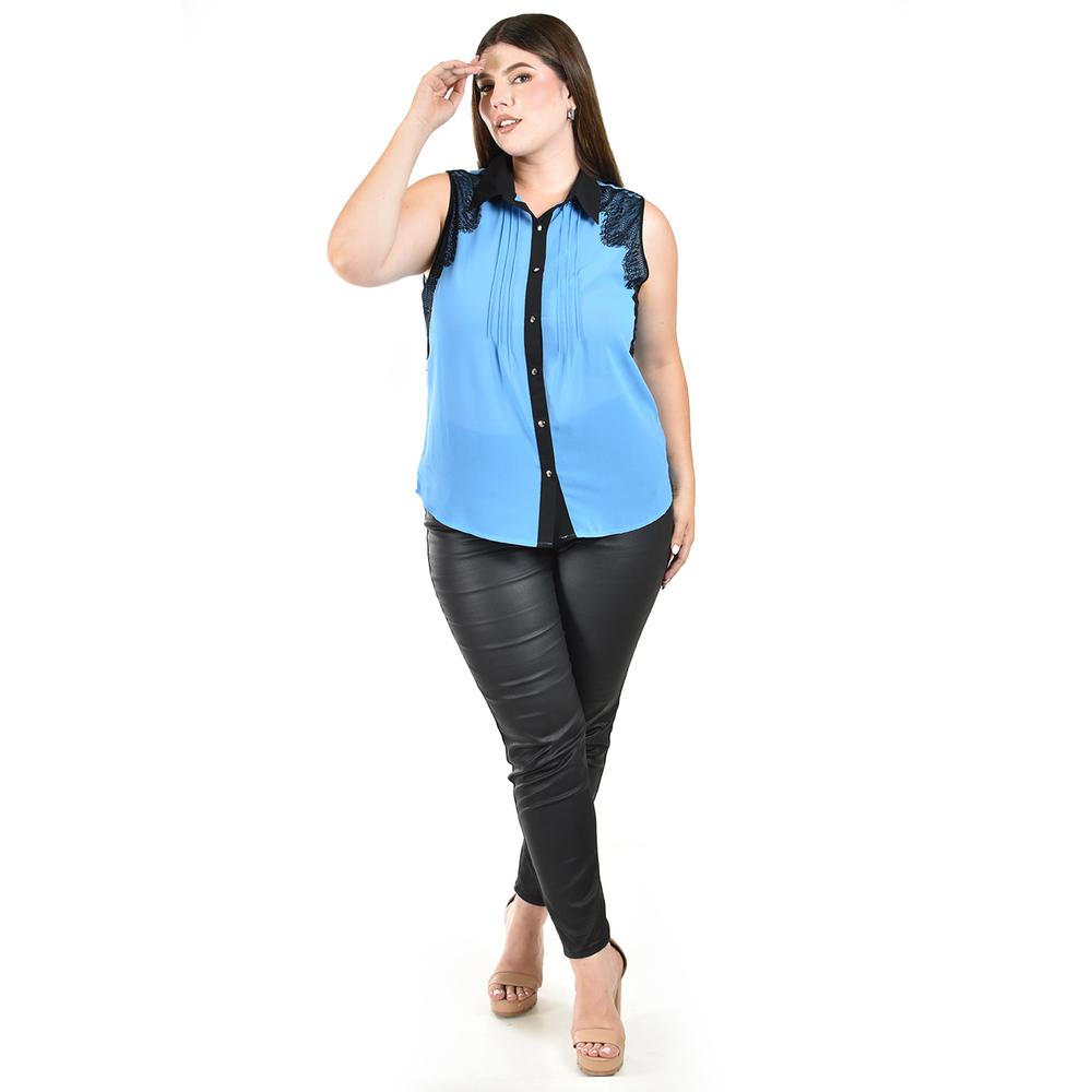 Foto 5 pulgar | Blusa sin Mangas Roman Fashion para Mujer