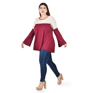 Foto 2 | Blusa de Manga Acampanada Roman Fashion para Mujer