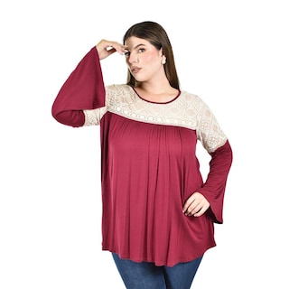 Foto 4 | Blusa de Manga Acampanada Roman Fashion para Mujer