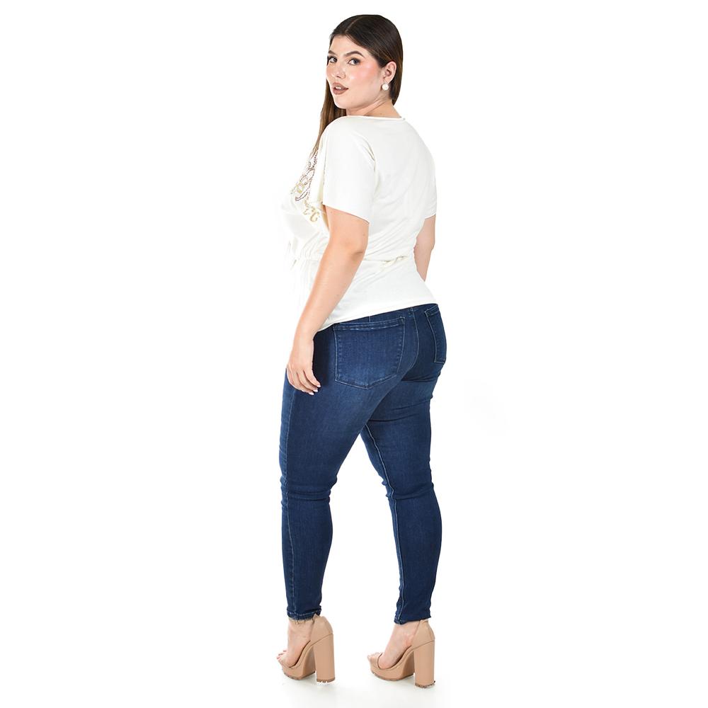 Foto 4 pulgar | Blusa Casual con Lentejuelas Roman Fashion Blanca para Mujer