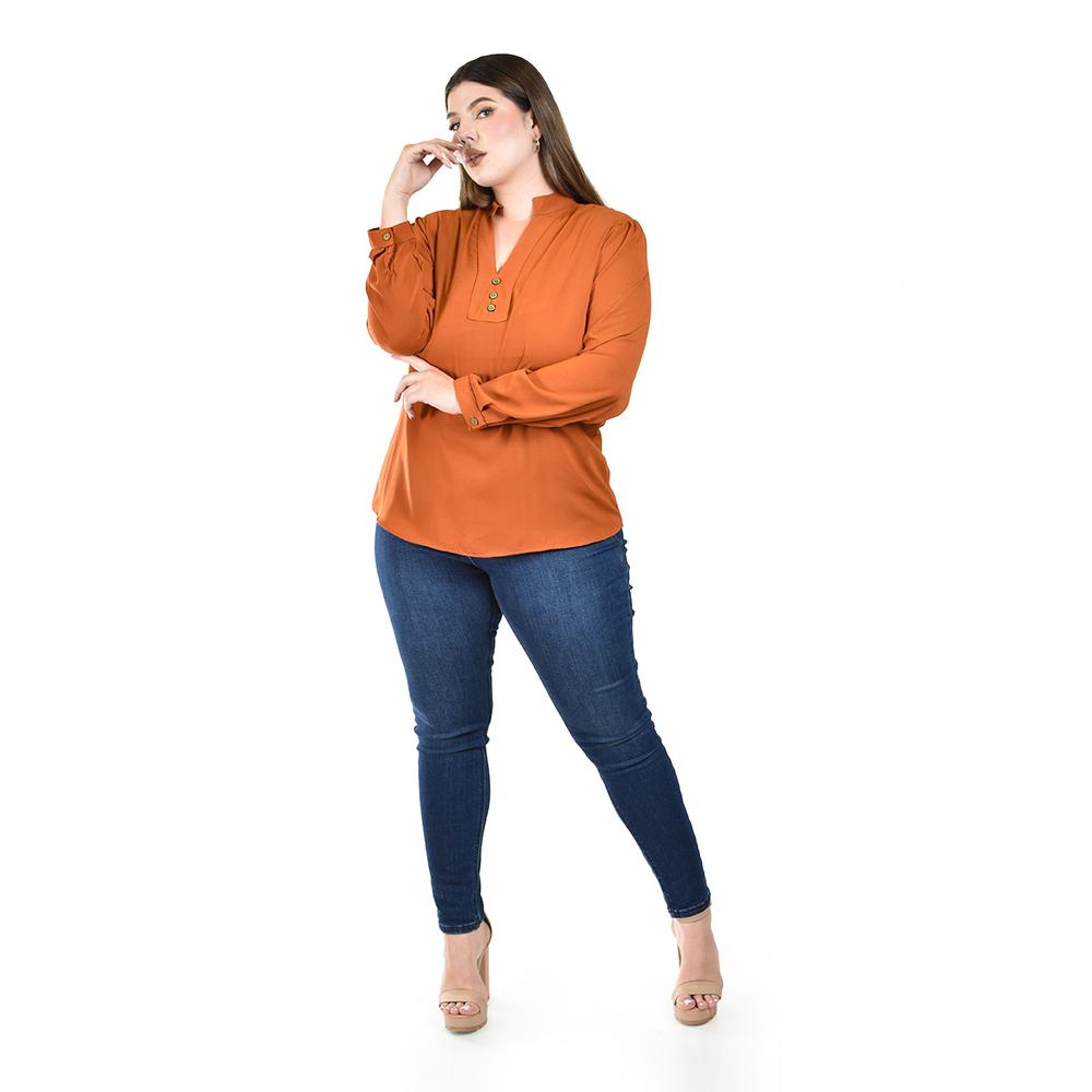 Blusa de Manga Larga Roman Fashion para Mujer