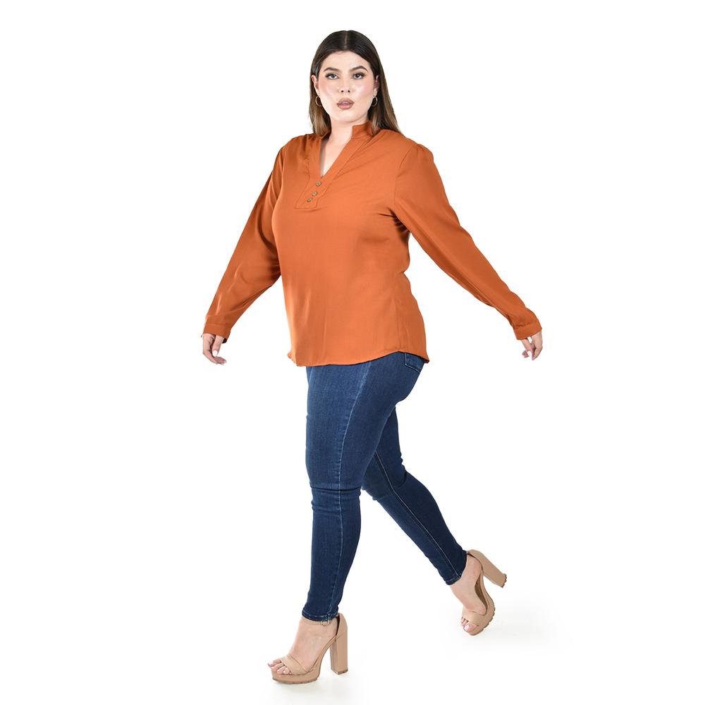Foto 3 pulgar | Blusa de Manga Larga Roman Fashion para Mujer