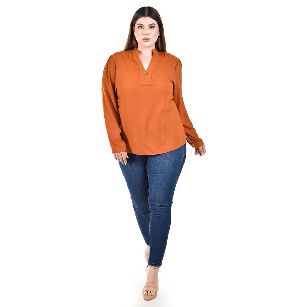 Foto 5 pulgar | Blusa de Manga Larga Roman Fashion para Mujer