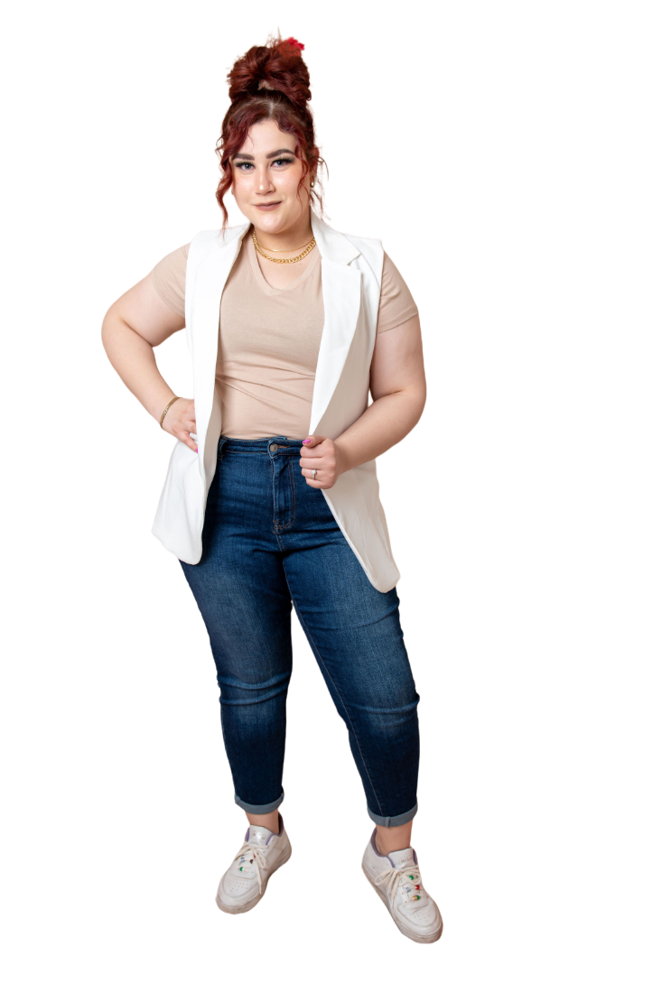 Foto 3 pulgar | Chaleco de Vestir María Ferré 2480l Ivory para Mujer - Tallas Extras