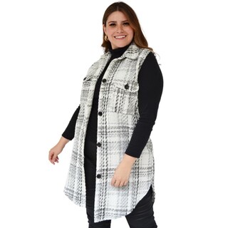 Foto 5 | Chaleco Tweed Roman Fashion 7052 color Blanco