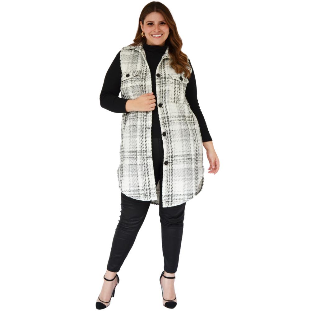 Foto 6 | Chaleco Tweed Roman Fashion 7052 color Blanco