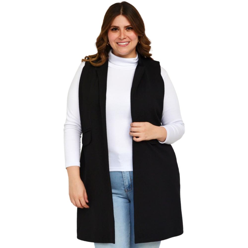 Chaleco Elegante Roman Fashion color Negro