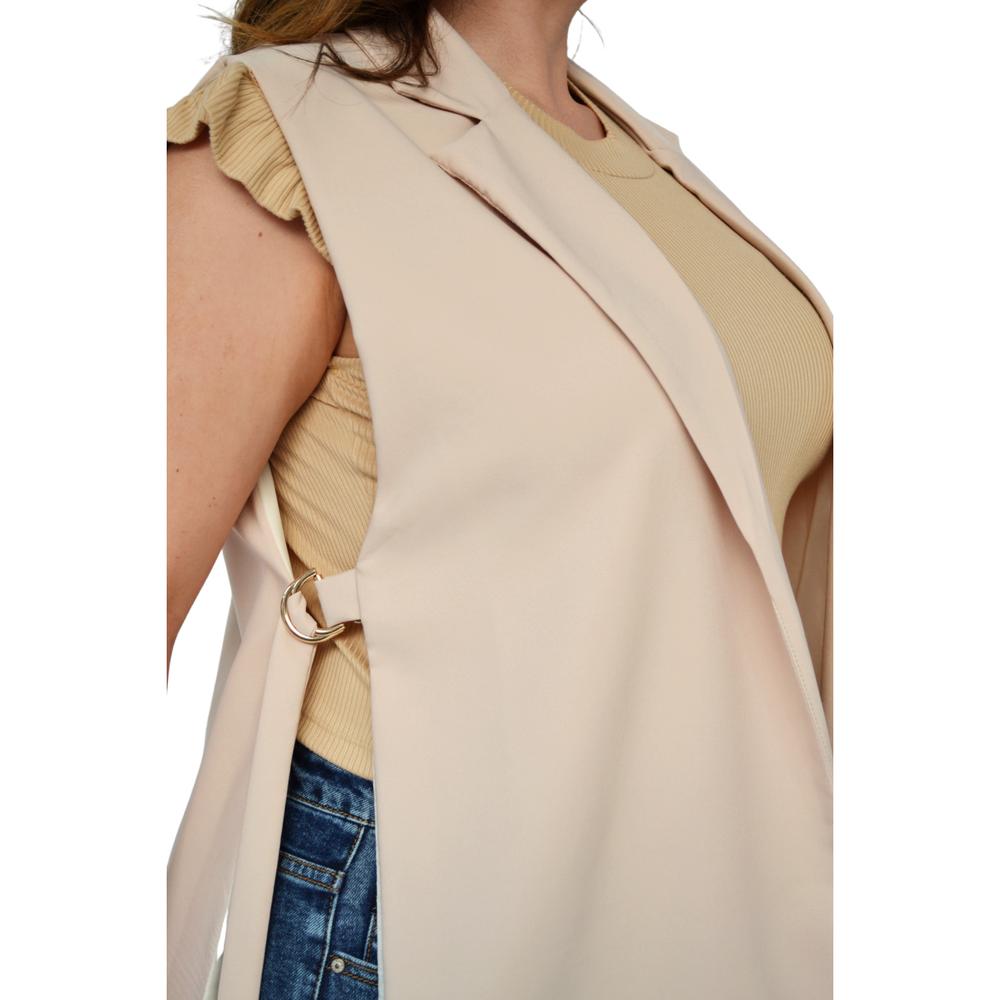 Foto 5 pulgar | Chaleco Roman Fashion con Abertura 3779 color Beige para Dama