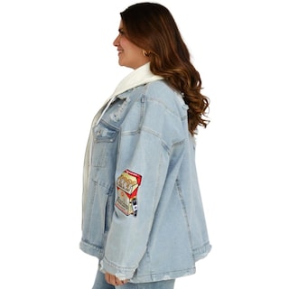 Foto 2 | Chamarra con Capucha Roman Fashion color Azul para Mujer