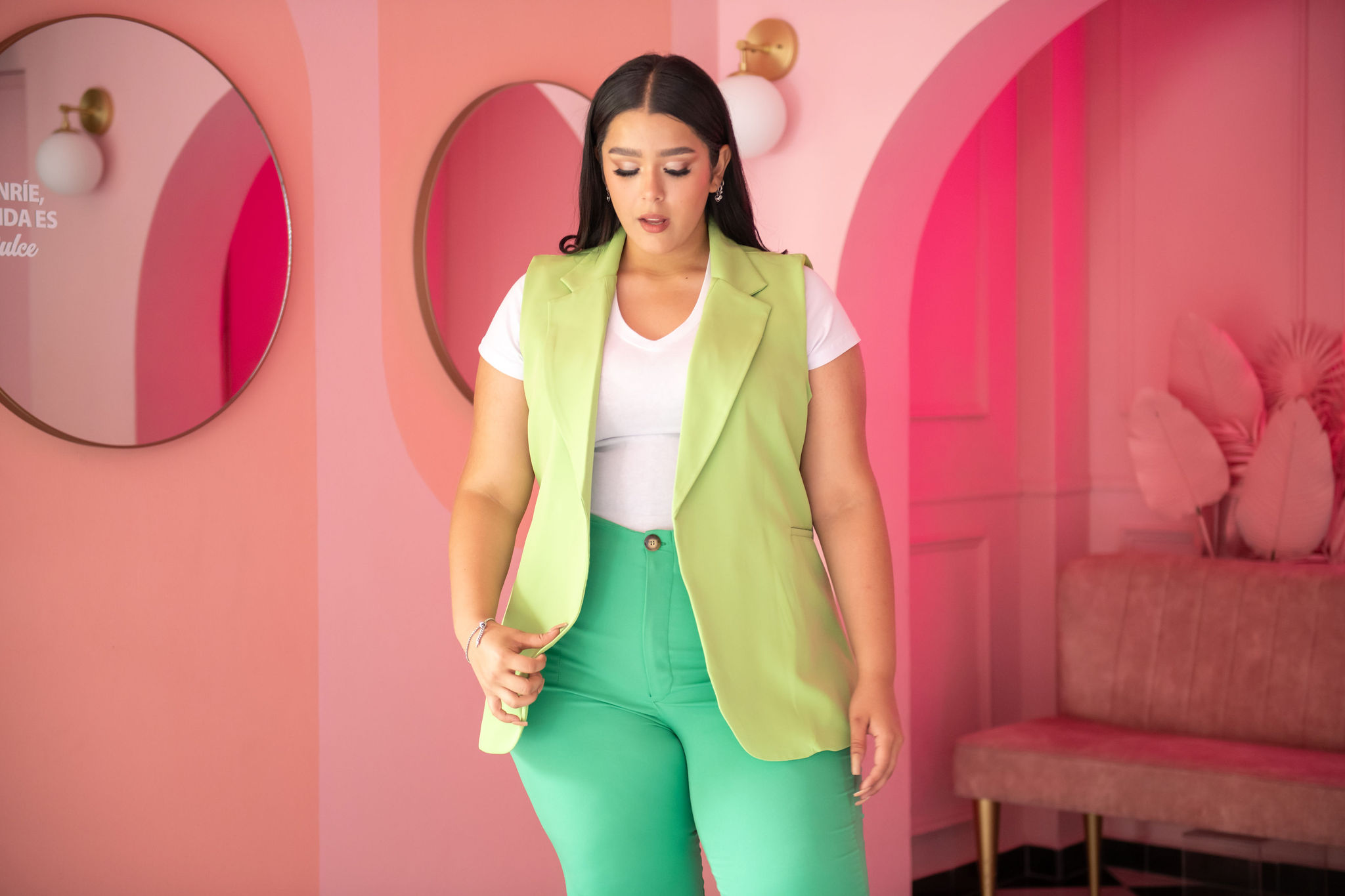 Foto 5 pulgar | Chaleco de Vestir María Ferré color Verde para Mujer