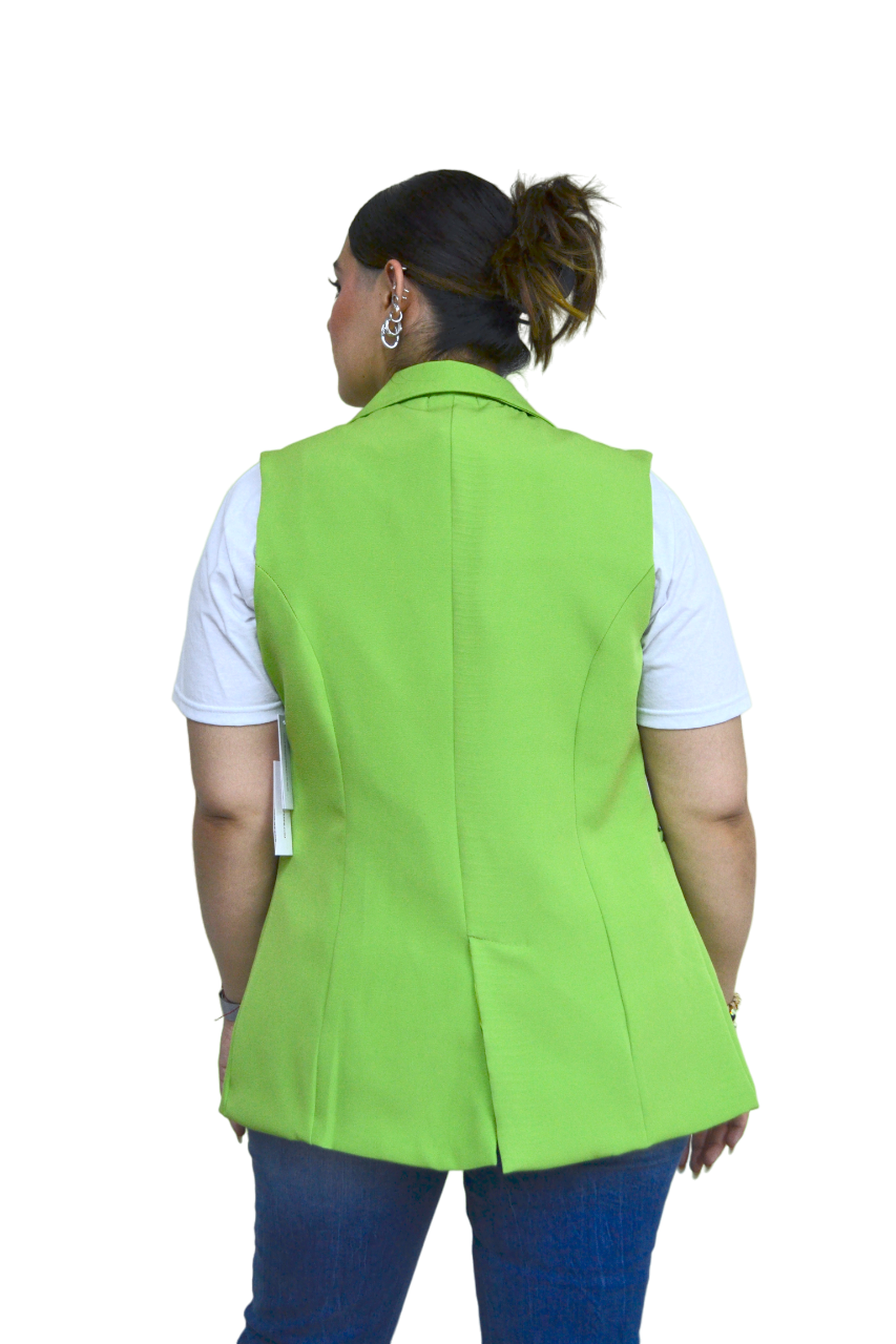 Foto 5 | Chaleco de Vestir María Ferré color Verde para Mujer