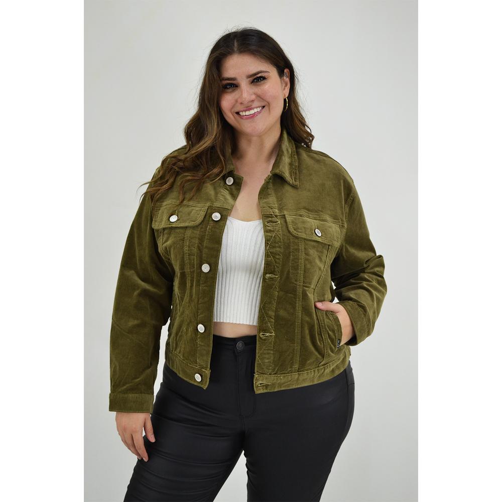 Chamarra Roman Fashion color Verde para Mujer