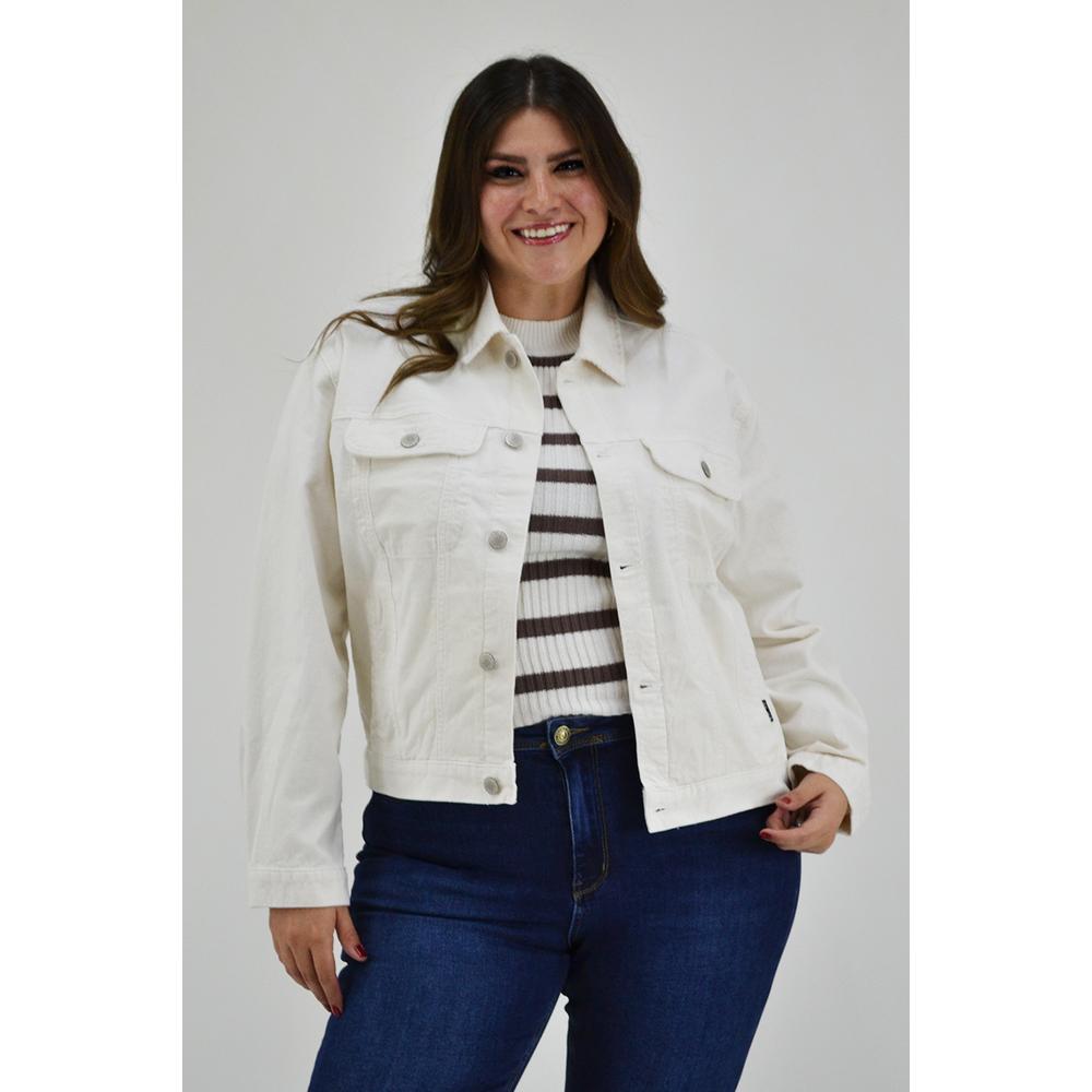 Chamarra de Pana Tallas Extras 6470 color Blanco