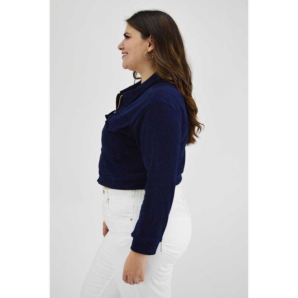 Foto 2 | Chamarra Roman Fashion color Azul para Mujer