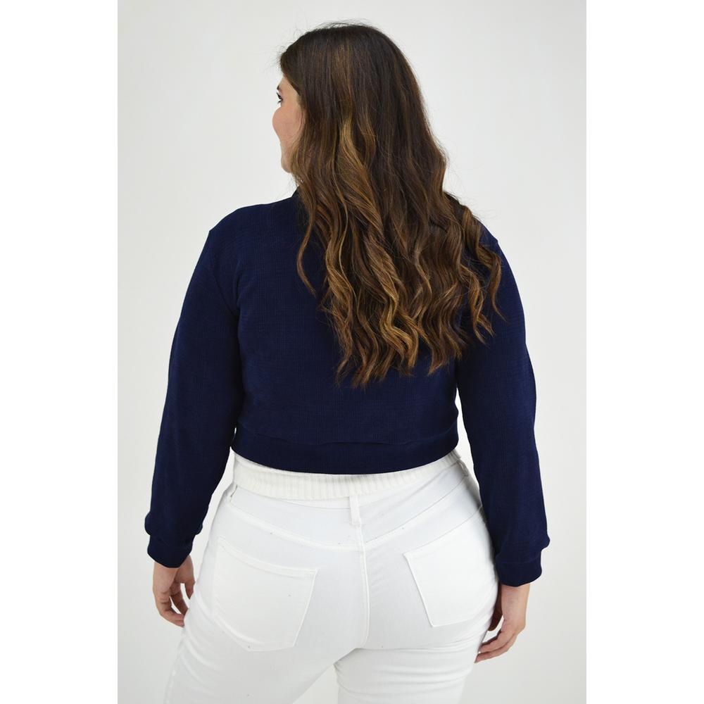 Foto 3 | Chamarra Roman Fashion color Azul para Mujer