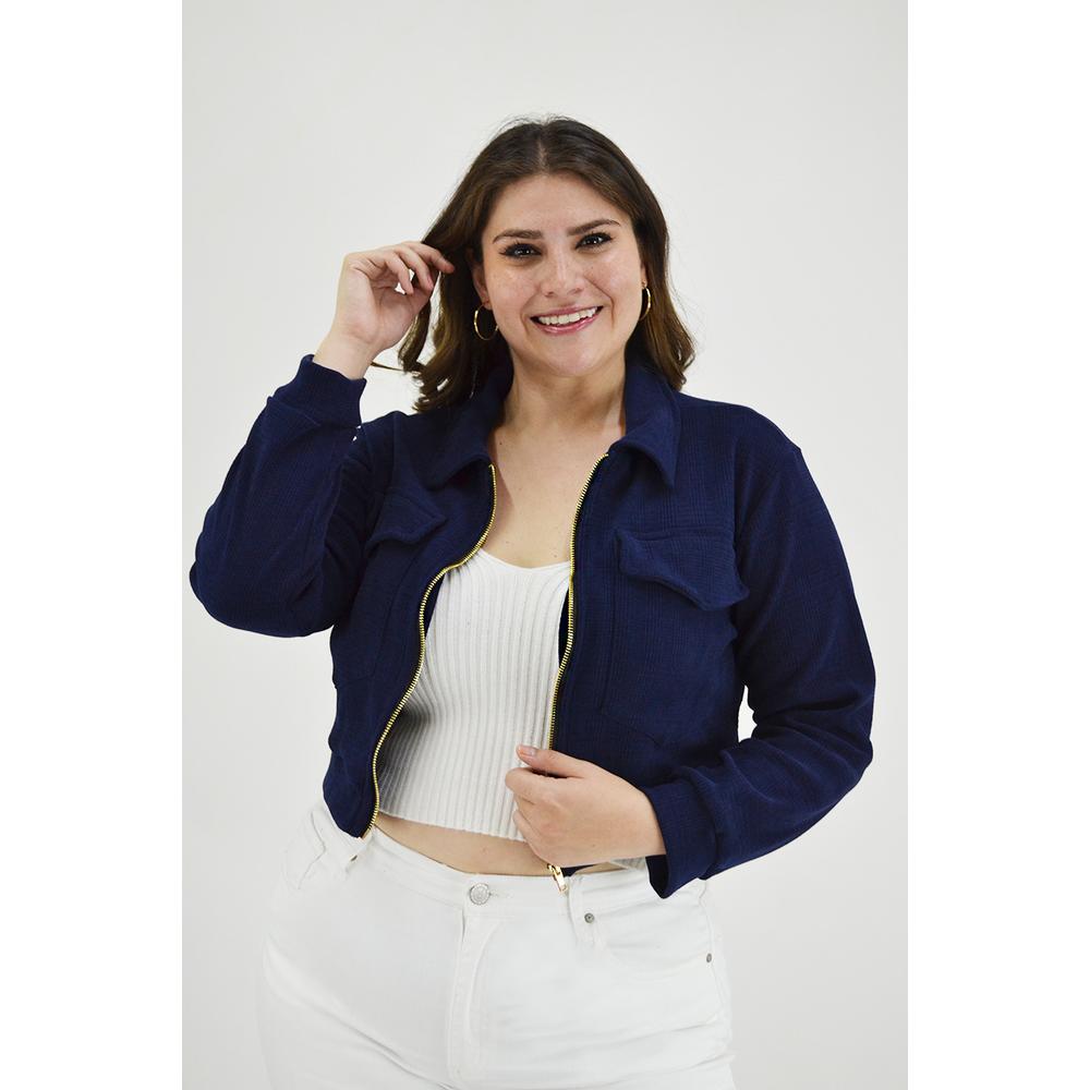 Foto 5 | Chamarra Roman Fashion color Azul para Mujer