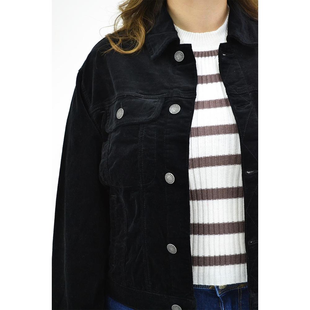 Foto 5 pulgar | Chamarra para Mujer Roman Fashion de Pana Tallas Extras color Negro