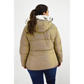Foto 3 | Chamarra Afelpada con Capucha Roman Fashion Beige