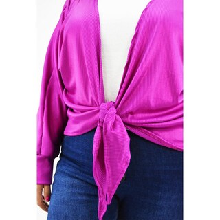 Foto 4 | Cardigan Con Brillo Roman Fashion /tallas Extras 11847 Fucsia