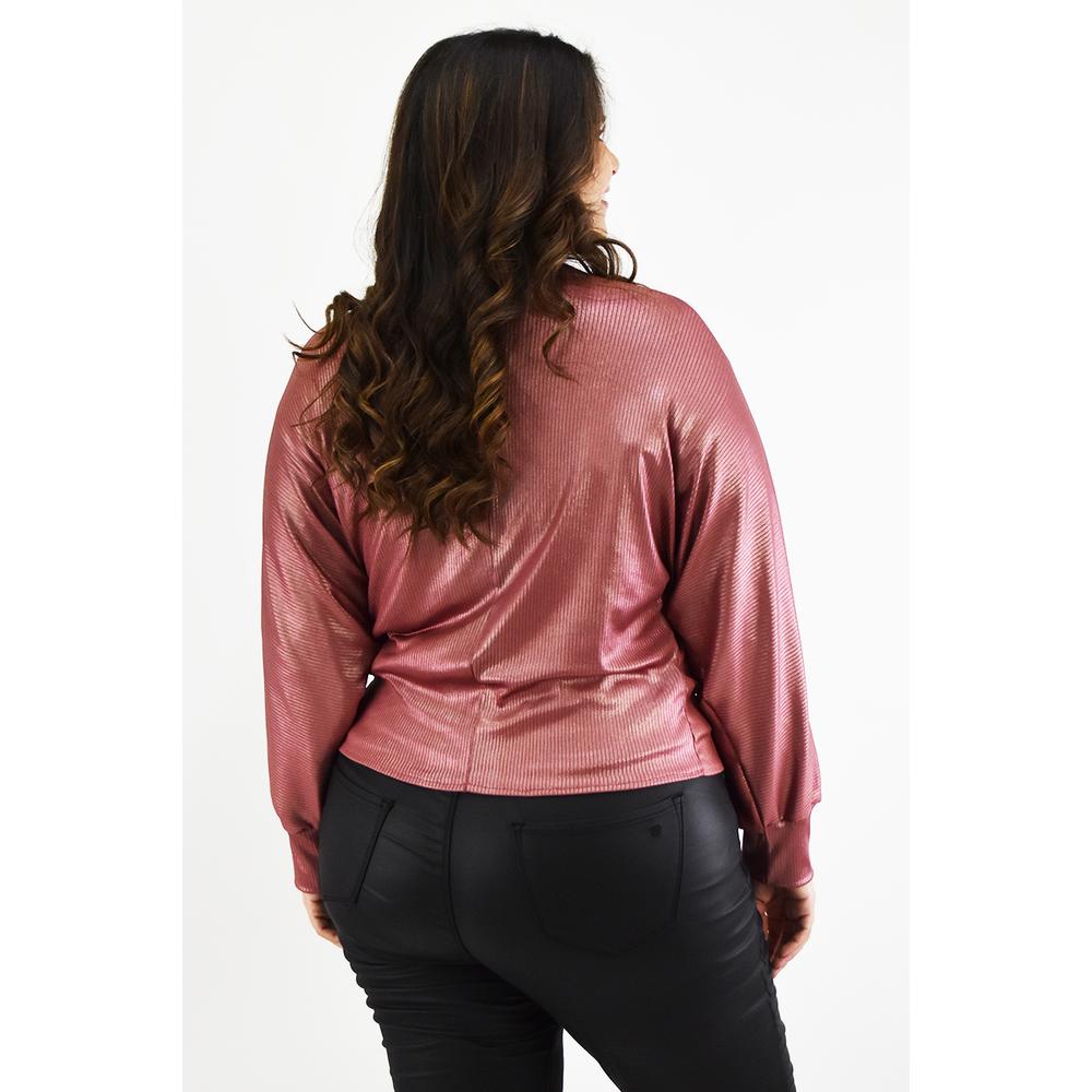 Foto 4 pulgar | Cardigan Con Brillo Roman Fashion /tallas Extras, 11847 (palo De Rosa) Rosa Claro