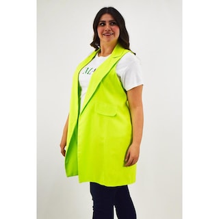 Foto 2 | Chaleco De Lino Roman Fashion /tallas Extras, 2136 (lima) Verde Lima